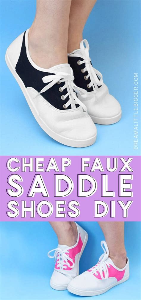 how to make fake saddle shoes